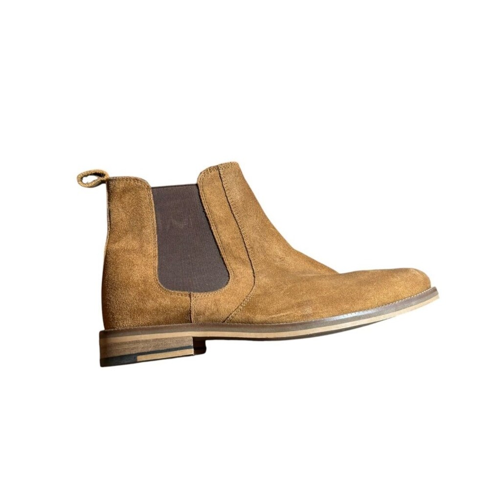 Crevo Denham Chelsea 225 Boots Chestnut Leather Suede Mens Size US 11 Pull On